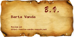 Barta Vanda névjegykártya